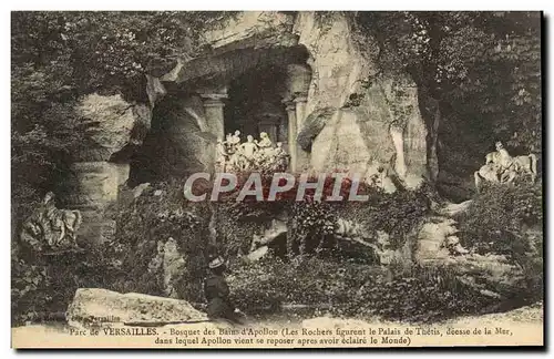 Cartes postales Parc De Versailles Bosquet Des Bains d&#39apollon Palais de Thetis