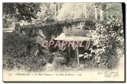 Cartes postales Versailles Le Petit Trianon Le Pont De Pierre