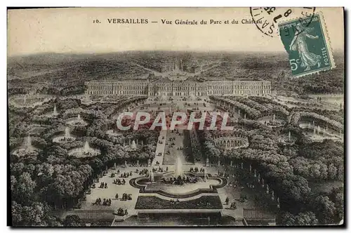 Ansichtskarte AK Versailles Vue Generale Du Parc Et Du Chateau