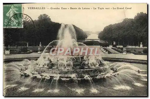 Ansichtskarte AK Versailles Grandes Eaux Bassin de latone le tapis vert le grand canal