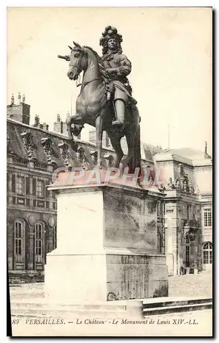 Ansichtskarte AK Versailles Le chateau Le Monument De Louis XIV