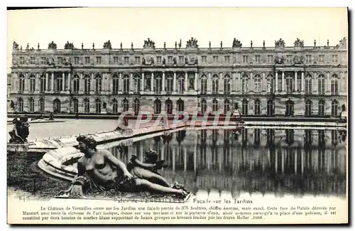 Ansichtskarte AK Palais De Versailles Facade Sur Les Jardins