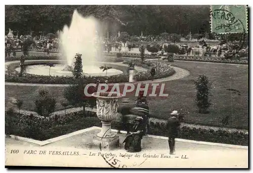 Cartes postales Parc De Versailles Les Parterres Le Jour Des Grandes Eaux