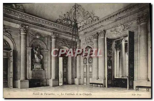 Cartes postales Palais De Versailles Le Vestibule De La Chapelle