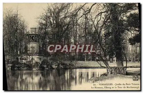 Ansichtskarte AK Versailles Jardin Du Petit Trianon Le Hameau l&#39etang et la tour de Marlborough