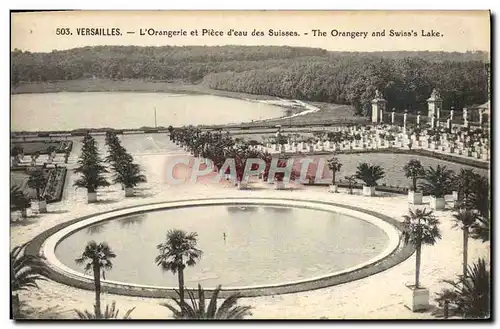 Cartes postales Versailles L&#39Orangerie Et Piece d&#39eau des Suisses