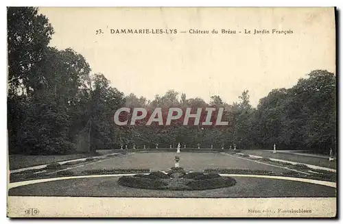 Cartes postales Dammarie Les Lys Chateau Du Breau Le Jardin Francais