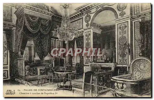 Ansichtskarte AK Palais De Fontainebleau Chambre a Coucher De Napoleon 1er