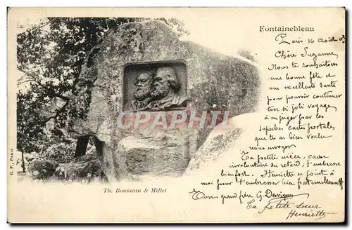 Cartes postales Fontainebleau Rousseau Millet