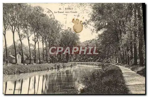 Cartes postales Esbly Le canal vers conde