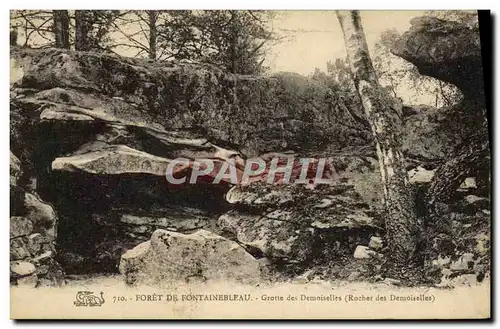 Ansichtskarte AK Foret De Fontainebleau Grotte Des Demoiselles Rocher des Demoiselles