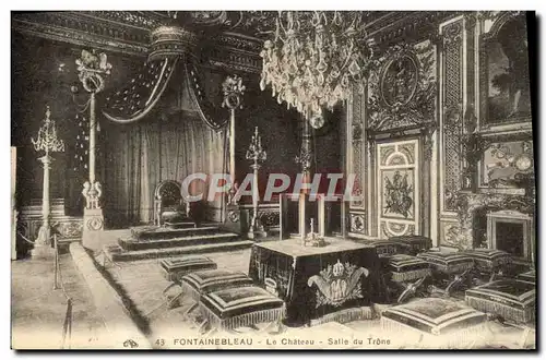 Cartes postales Fontainebleau Le Chateau Salle Du trone