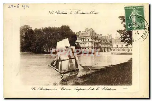 Ansichtskarte AK Le Palais De Fontainebleau Le Bateau Du Prince imperial et le chateau