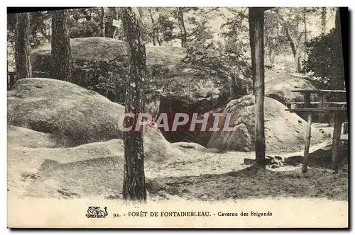 Ansichtskarte AK Foret De Fontainebleau Caverne Des Brigands