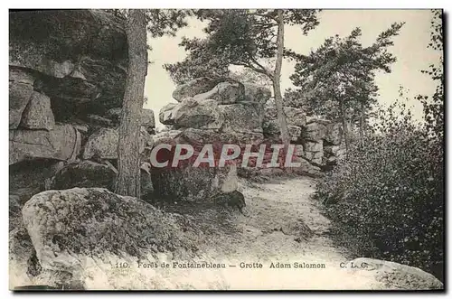 VINTAGE POSTCARD Drill De Fontainebleau Cave Adam Solomon