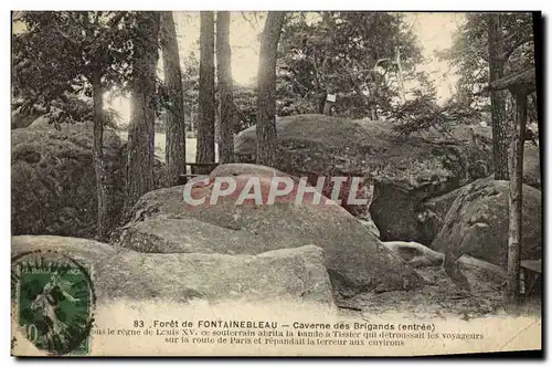 Ansichtskarte AK Foret De Fontainebleau Caverne Des Brigands