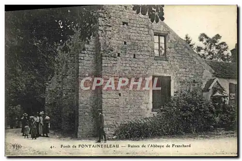 Ansichtskarte AK Foret De Fontainebleau Ruines De l&#39Abbaye De Franchard