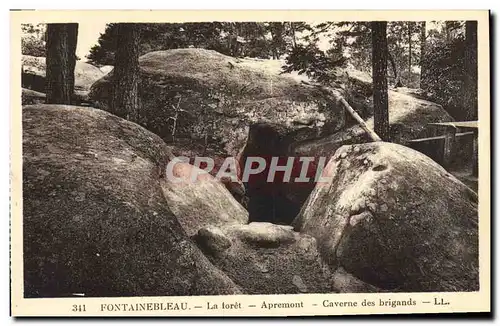 Cartes postales Fontainebleau La Foret Apremont caverne des brigands