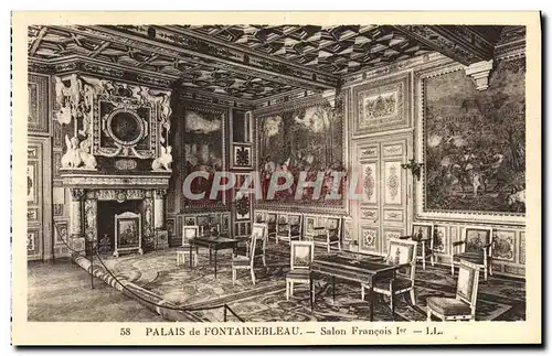 Cartes postales Palais De Fontainebleau Salon Francois 1er