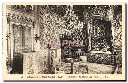 Ansichtskarte AK Palais De Fontainebleau Chambre De Marie Antoinette