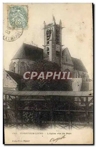 Cartes postales Moret Sur Loing L&#39Eglise Vue Du Pont