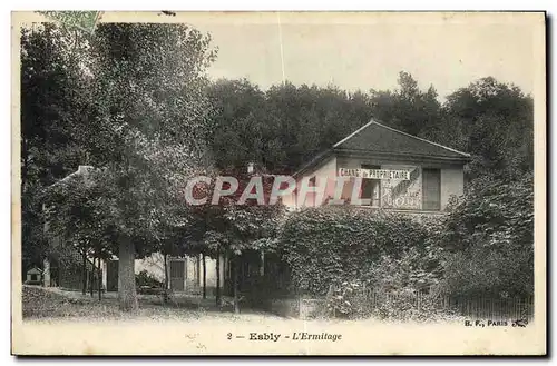 Cartes postales Esbly L&#39Ermitage Panneau Changement de proprietaire