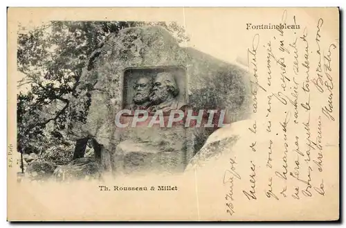 Cartes postales Fontainebleau Rousseau Millet