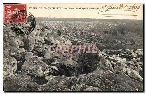 Ansichtskarte AK Foret De Fontainebleau chaos Des Gorges d&#39Apremont