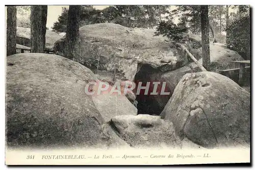 Ansichtskarte AK Fontainebleau La Foret Apremont Caverne Des Brigands