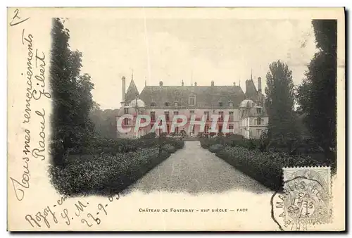 Cartes postales Chateau De Fontenay Face