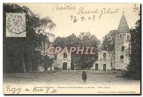 Cartes postales Fontenay Tresigny Ruines Du Chateau royal Du Vivier