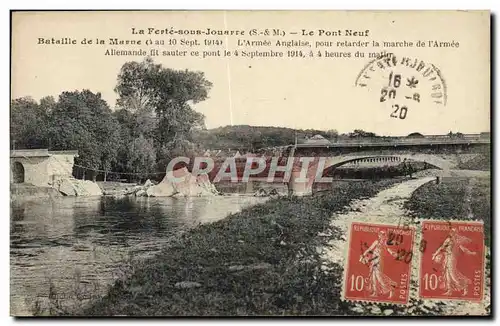 Ansichtskarte AK La Ferte Sous Jouarre Le Pont neuf Bataille De La Marne Militaria