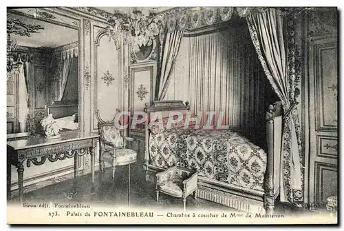 Ansichtskarte AK Palais De Fontainebleau Chambre a Coucher De Mme de Maintenon