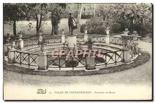 Cartes postales Palais De Fontainebleau Fontaine De Diane