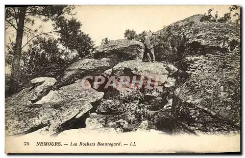 Ansichtskarte AK Nemours Les Rochers Beauregard