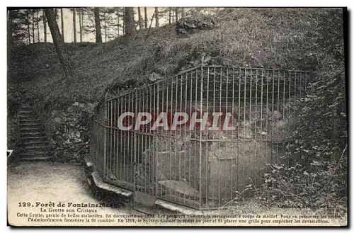 Ansichtskarte AK Foret De Fontainebleau La Grotte Aux Cristaux