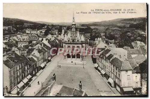 Cartes postales La Ferte Sous Jouarre La Place De l&#39Hotel De Ville Vue A Vol D&#39Oiseau