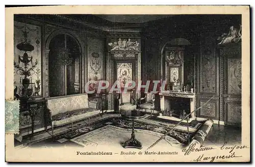 Ansichtskarte AK Fontainebleau Boudoir De Marie Antoinette