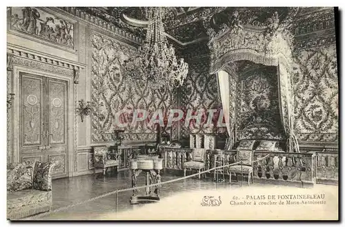 Ansichtskarte AK Palais De Fontainebleau Chambre A Coucher De Marie Antoinette