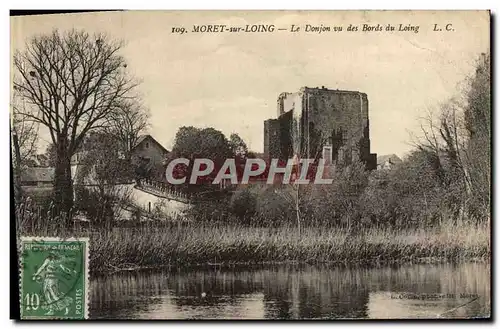 Cartes postales Moret Sur Loing Le Donjon Vu Des Bords Du Loing