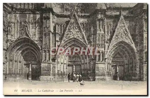 Cartes postales Meaux La Cathedrale Les Portails