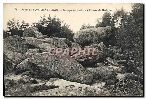 Ansichtskarte AK Foret De Fontainebleau Groupe De Rochers A L&#39Entree De Barbizon