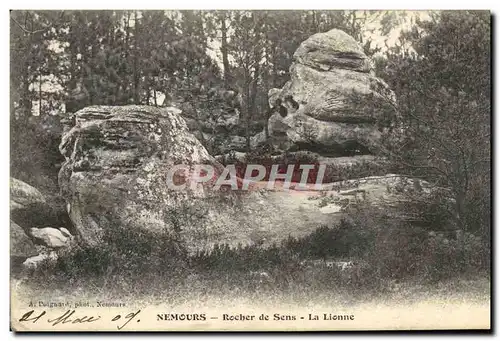 Ansichtskarte AK Nemours Rocher De Sens La Lionne Lion