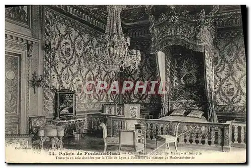 Ansichtskarte AK Palais De Fontainebleau Chambre Coucher De Marie Antoinette