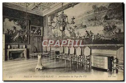 Cartes postales Palais De Fontainebleau Antichambre du pape Pie VII