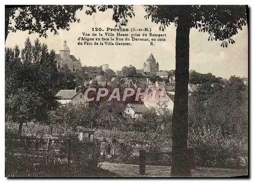 Ansichtskarte AK Provins Vur De La Ville Haute Prise du rempart D&#39Aligne en face de la rue du Durteint Enfants