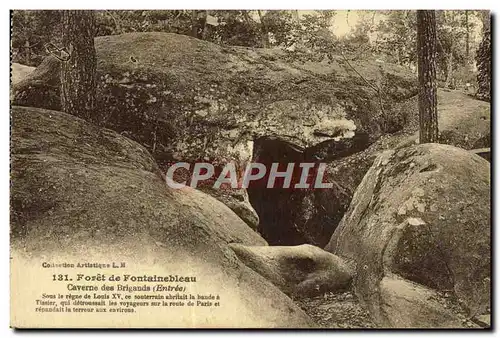 Ansichtskarte AK Foret De Fontainebleau Caverne Des Brigands