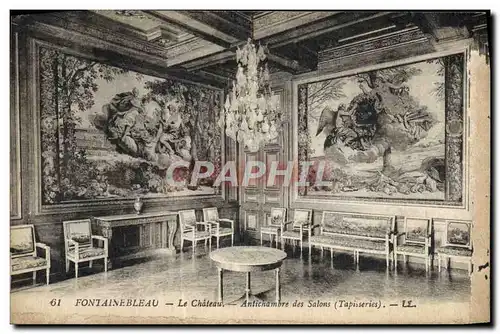 Ansichtskarte AK Fontainebleau Le Chateau Antichambre Des Salons Tapisseries