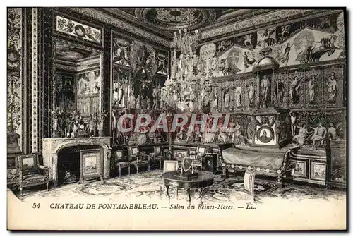 Cartes postales Chateau De Fontainebleau Salon des Reines Meres