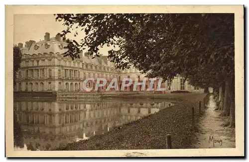 Cartes postales Les Petits Tableaux De L&#39Ile De France Palais De Fontainebleau Le Palais et l&#39Etang